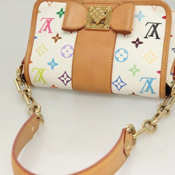 LOUIS VUITTON Monogram Multicolor Patty Shoulder Bag White M40305 Auth 127416V - Picture 6 of 16
